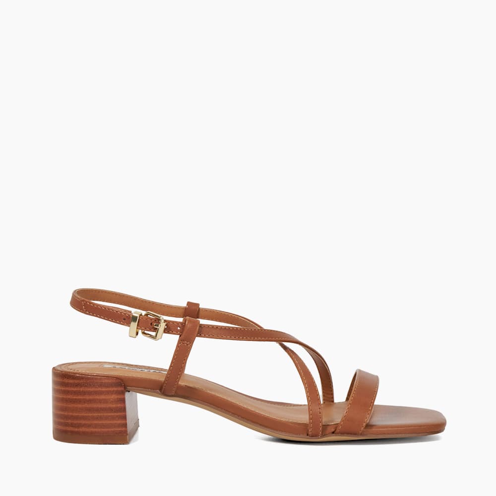 Jaskell Tan, Low Block Heel Sandals Dune London
