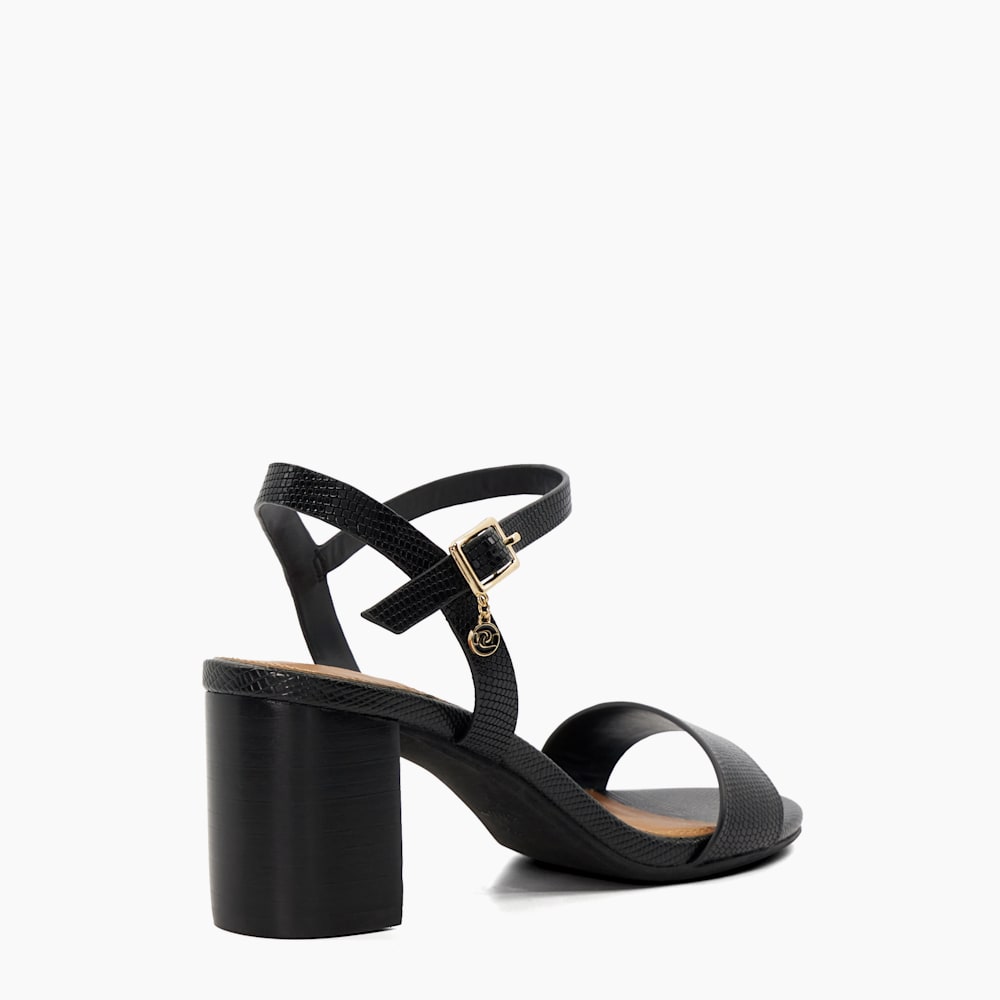 DUNE LONDON Jelly サンダル ブロックヒール Jelly Black, Leather Block Heeled Sandals | Dune London