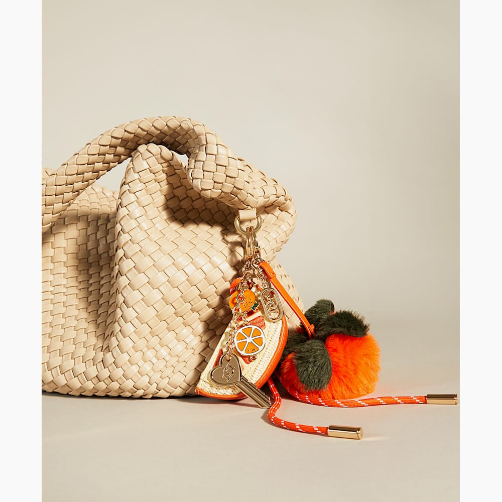 【DUNE LONDON】フルーツバッグチャーム Juice Bag Charm Orange, Colourful Bag Charm | Dune London