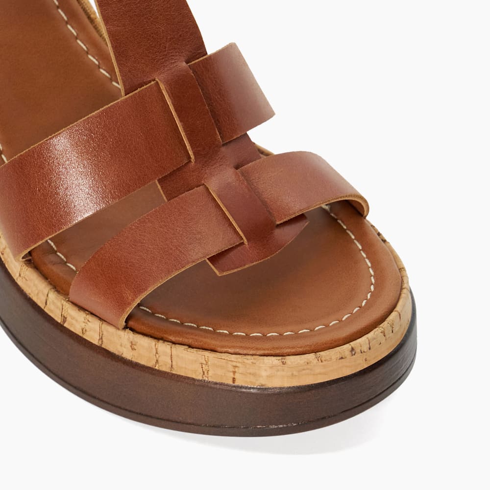 Jungle Tan, Stacked Platform Heels Dune London