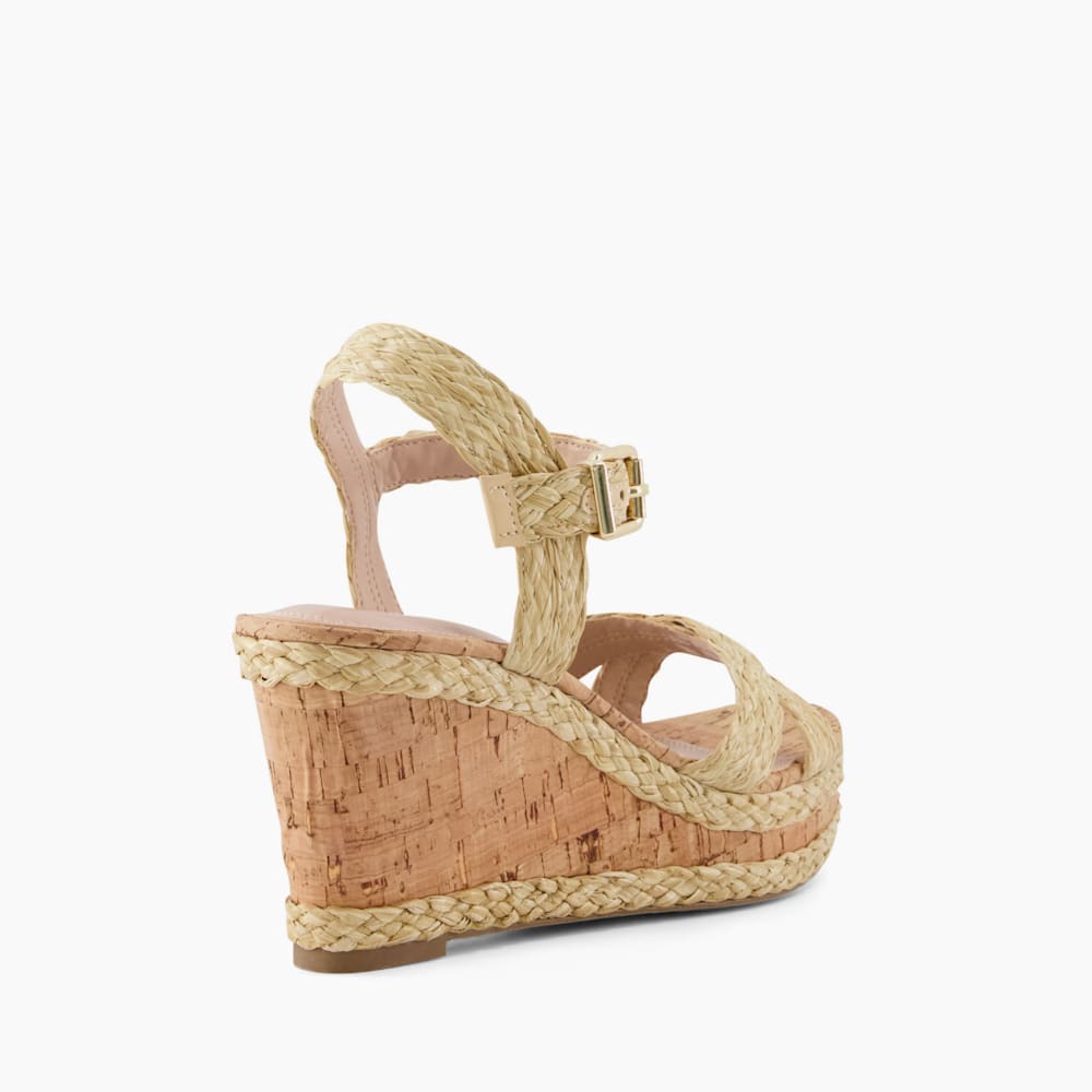 【DUNE LONDON】Kelisa Cross Strap コルクウェッジサンダル DUNE LONDON】Kelisa Cross Strap コルクウェッジサンダル (Dune