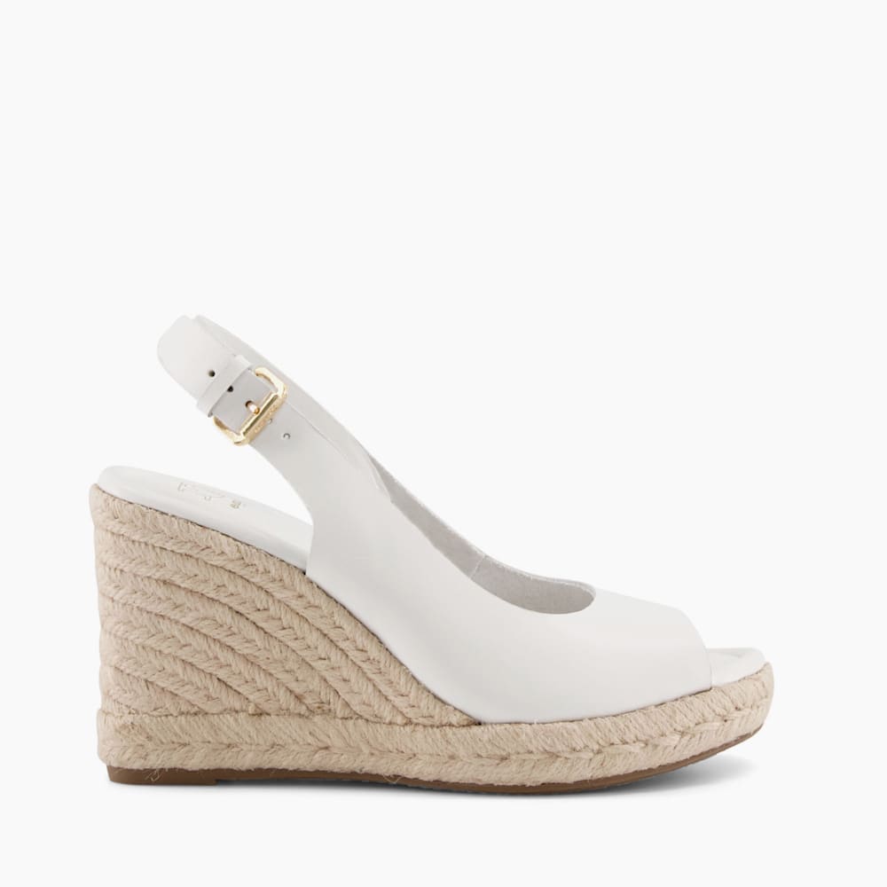 White peep toe wedges online
