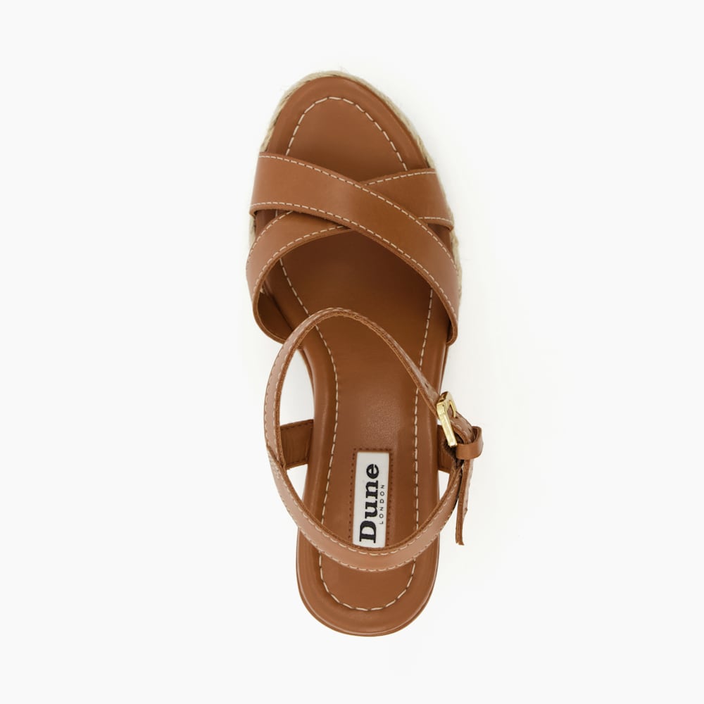 Tan leather espadrille sandals shop