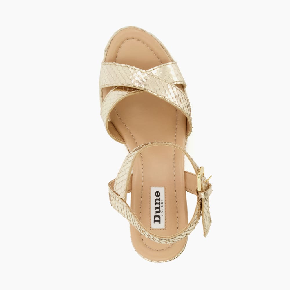 【DUNE LONDON】コペ レザー ウェッジ ミュール サンダル レザーウェッジソールミュールサンダル[ci426] | レディース
