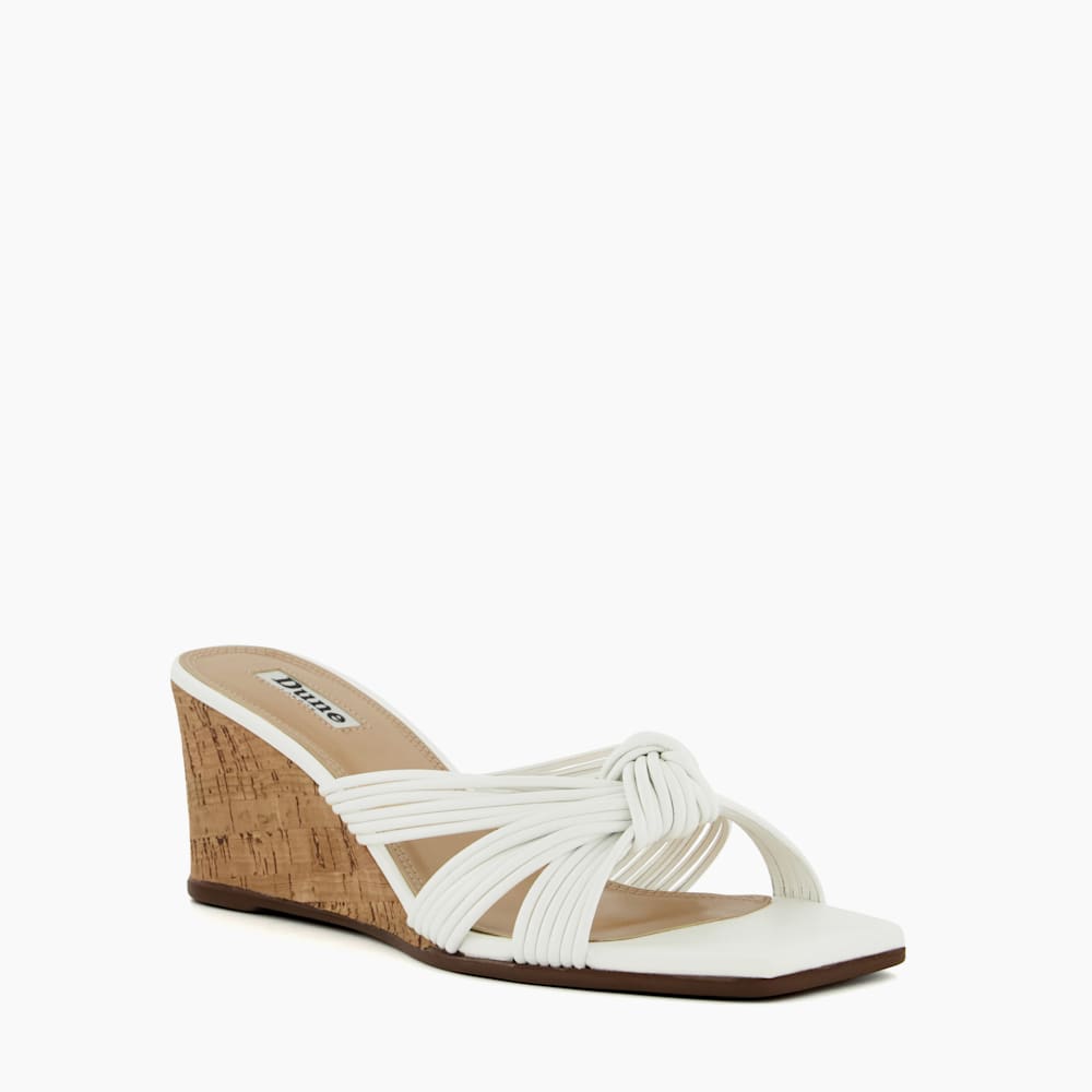 White wedge mule sandals hotsell
