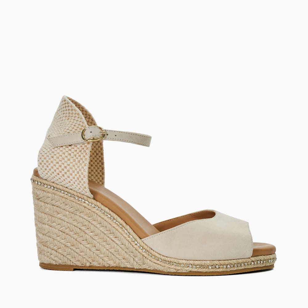 Espadrille compensée rose pale sales