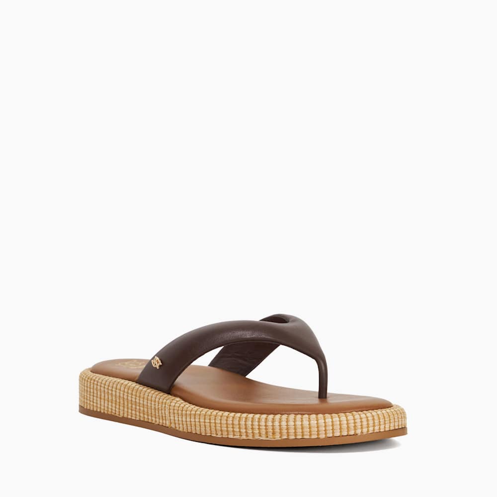 Laike Braun, Zehenstegsandalen mit Keilabsatz Dune London