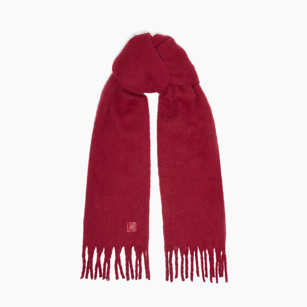 Maroon fringe scarf discount