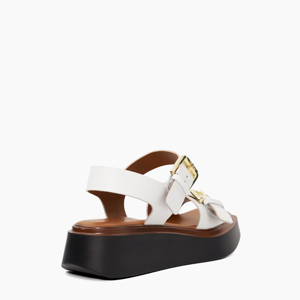 Loells White Casual Flatform Sandals Dune London