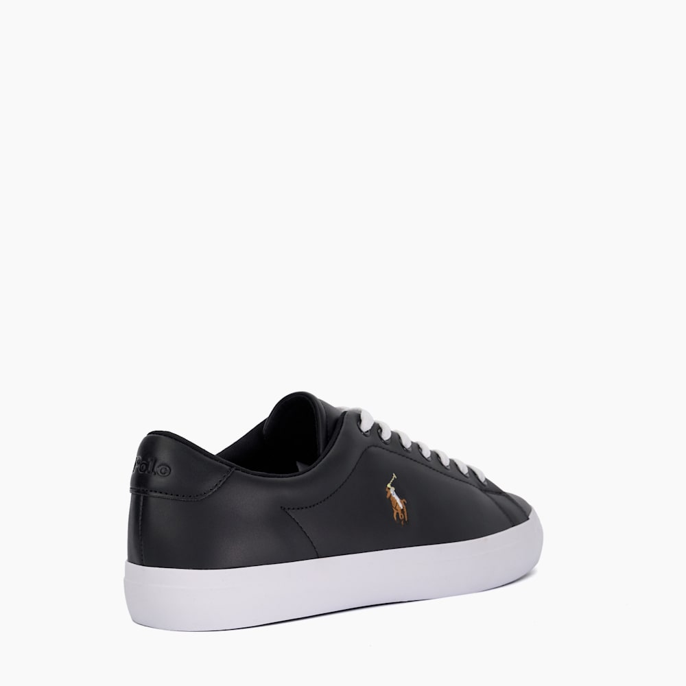 Plain black tennis shoes top