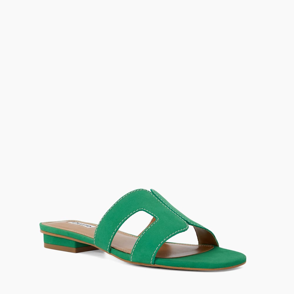 Loupe Green, Smart Slider Sandals | Dune London