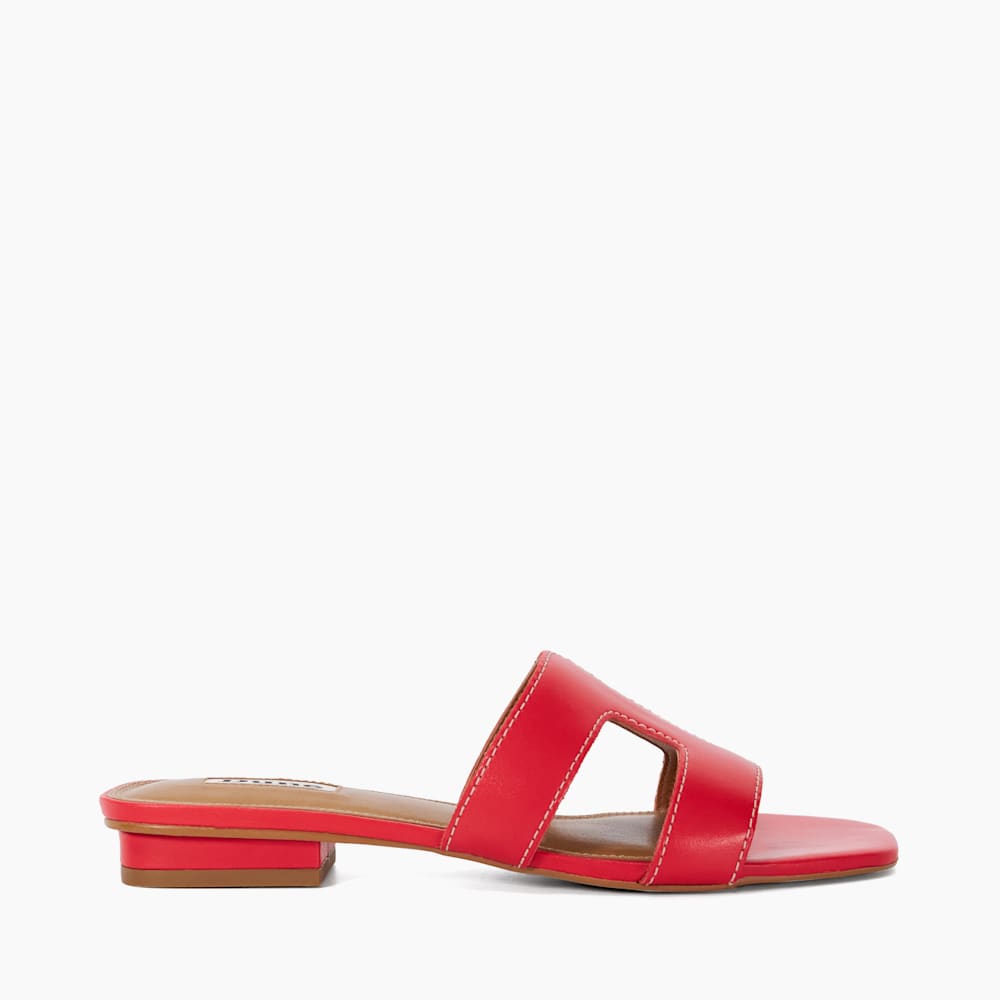 Loupe Red, Smart Slider Sandals | Dune London