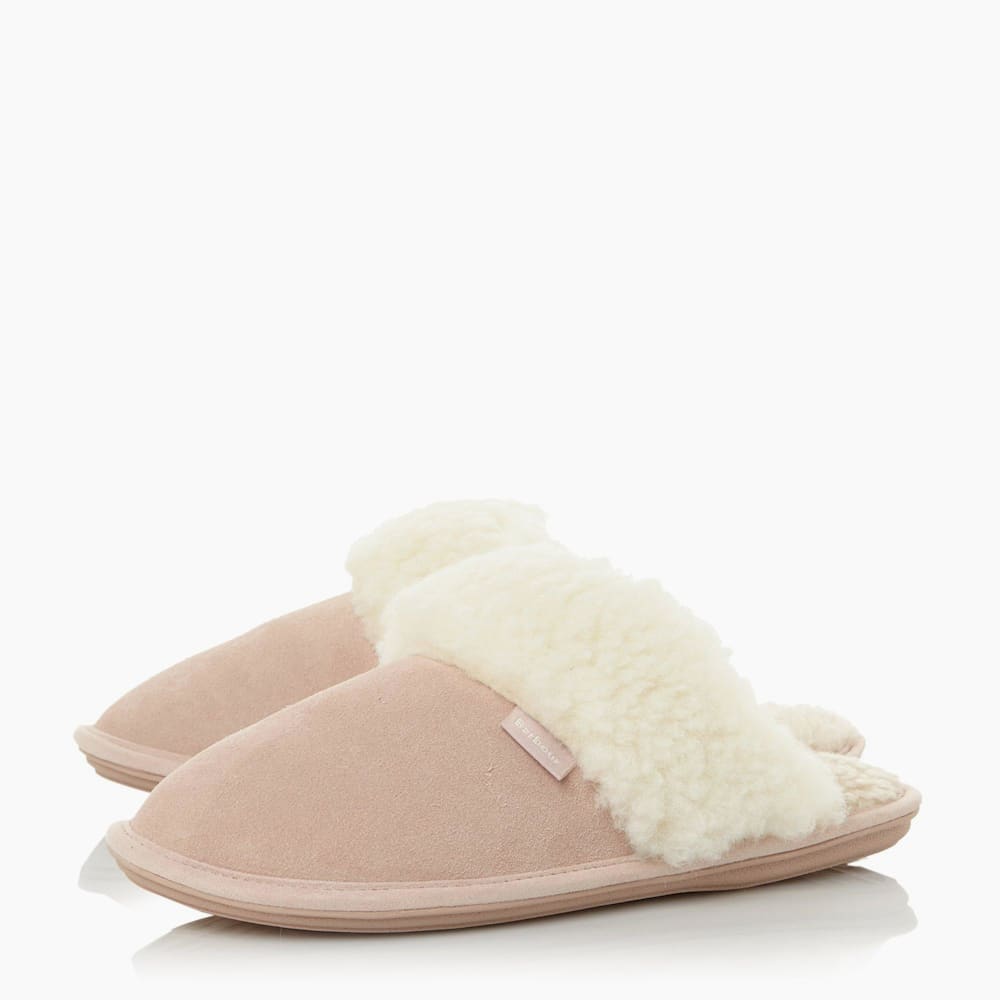 Pink mule slippers sales