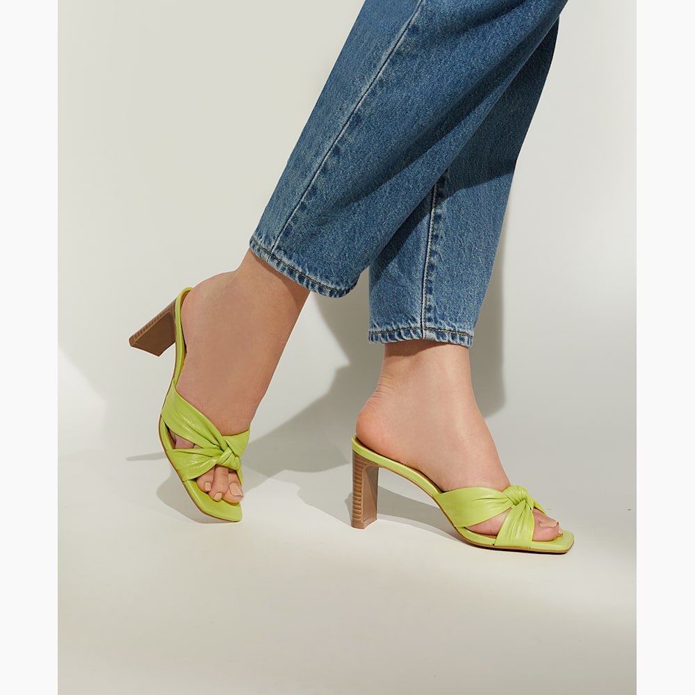 Lime green mules shop