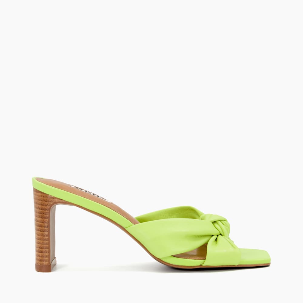 Lime green mule heels top