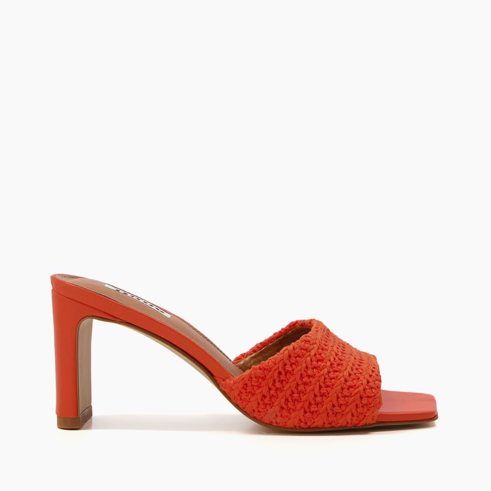 Orange heeled mules 2025