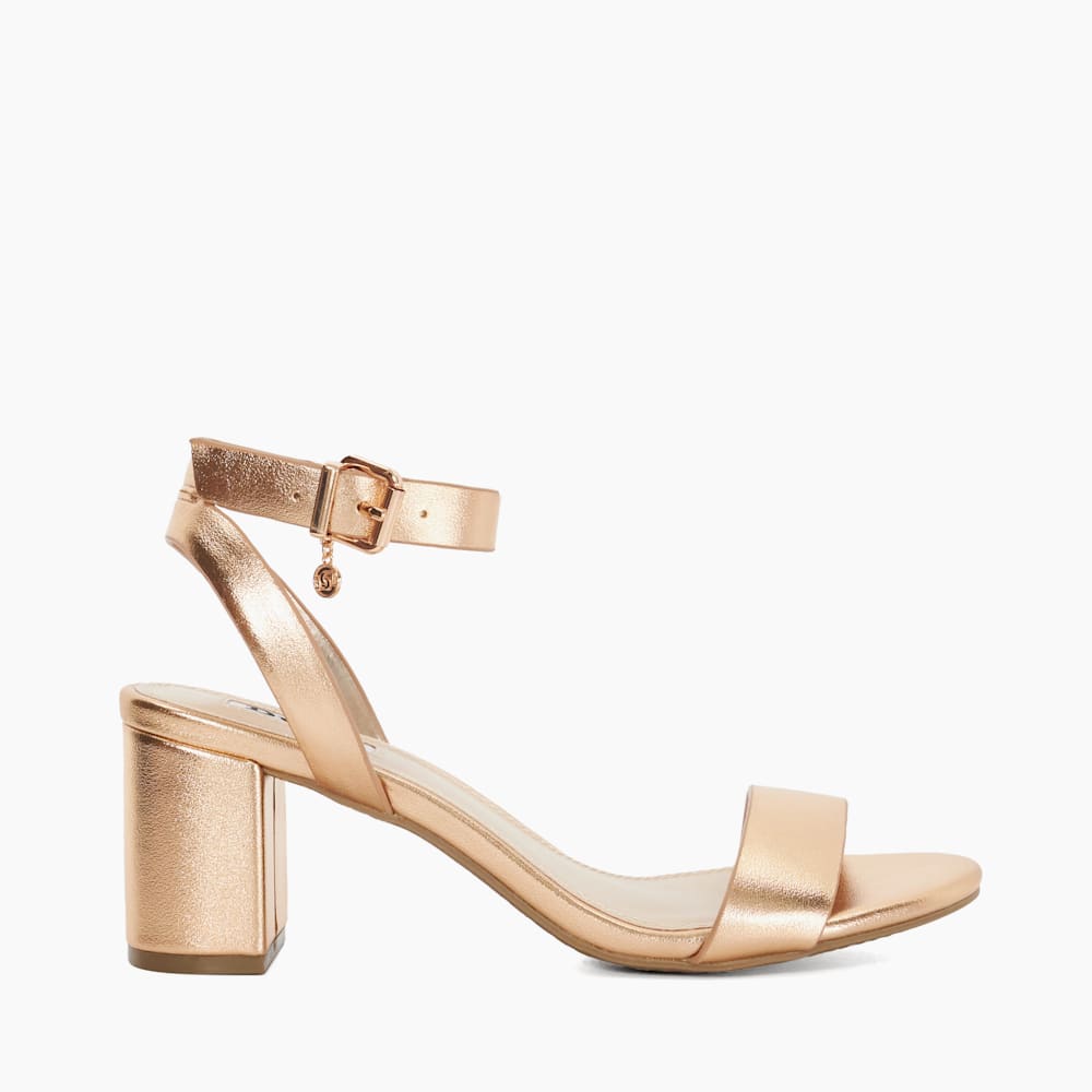 Mid heel rose gold sandals best sale