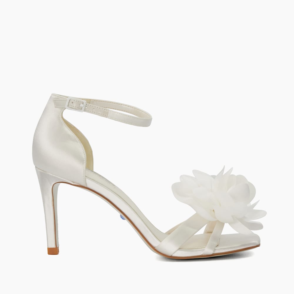White floral heels cheap
