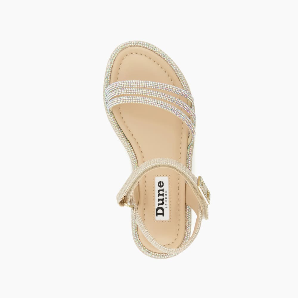Diamante flip flops dune outlet