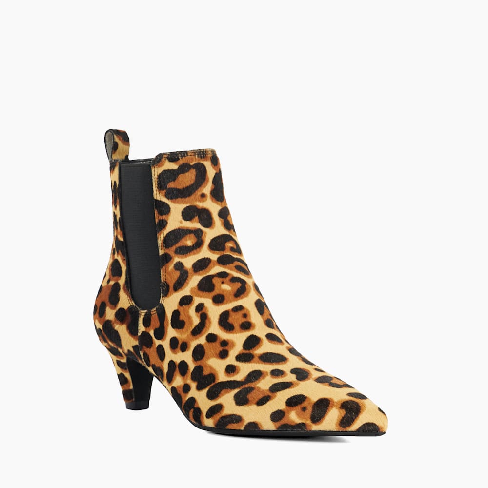 Obvious Leopard Bottines facon escarpin Chelsea a talons mi hauts Dune London