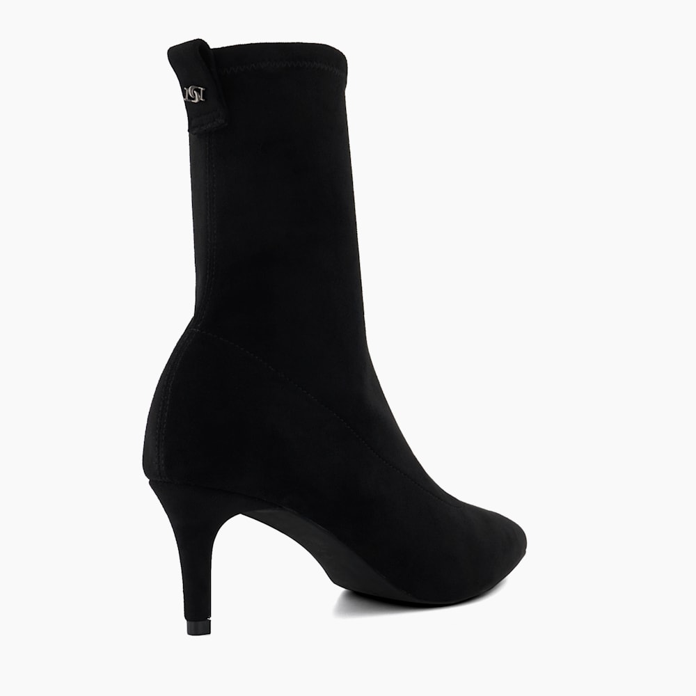 Occupy Black Stiletto Heeled Stretch Boots Dune London