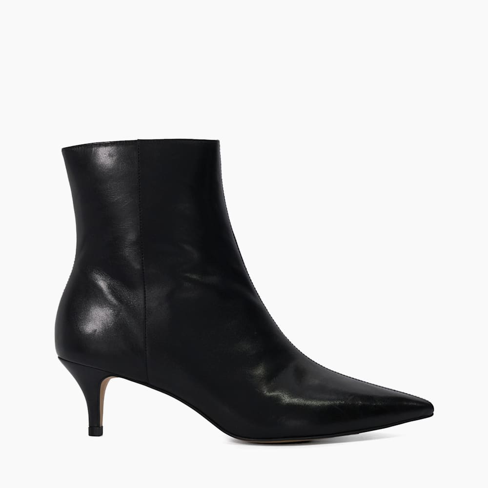 Offer Black Pointed Toe Kitten Heel Boots Dune London