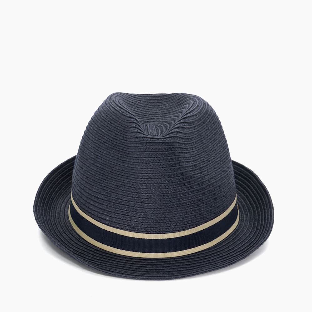 Ohanas Navy Straw Trilby Hat Dune London