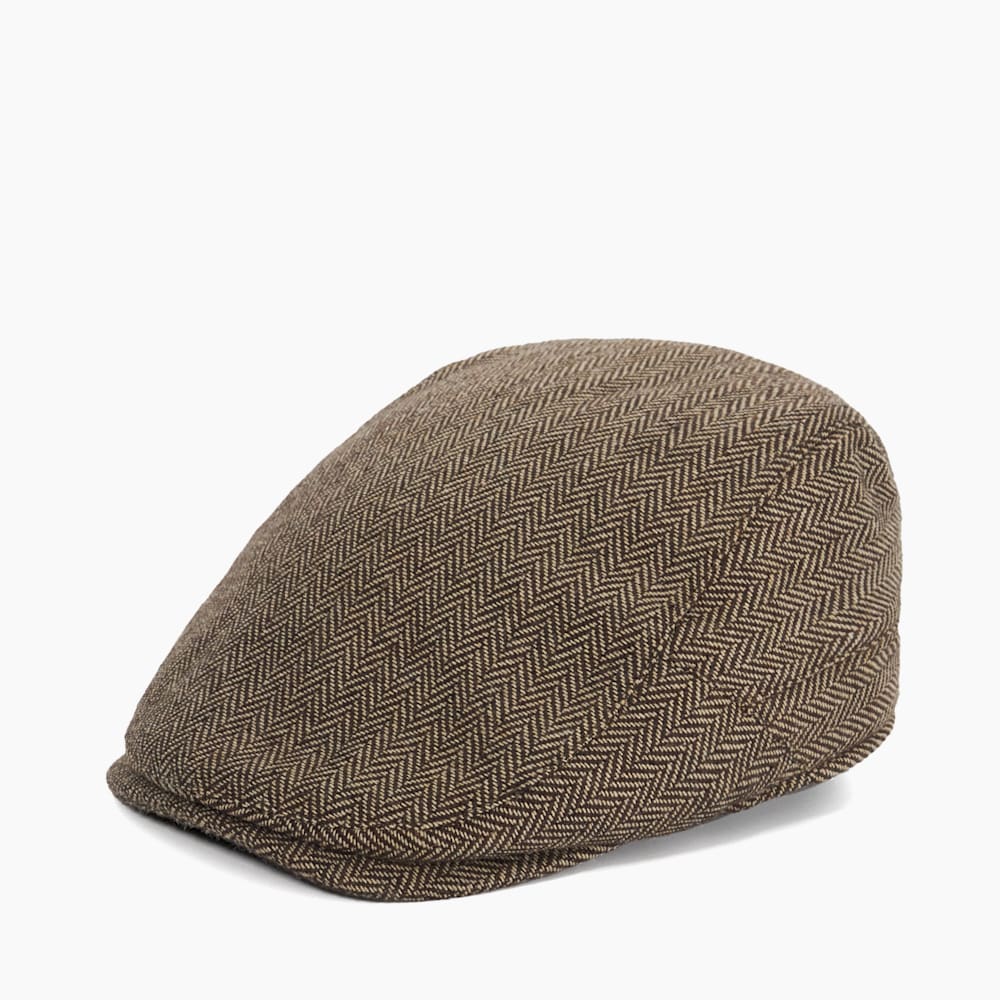 Olivea Brown Tweed Flat Cap Dune London