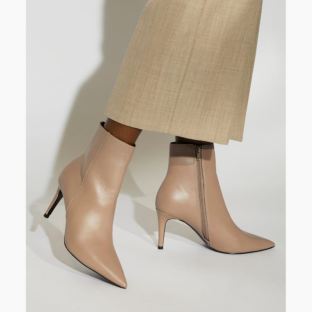 Nude heeled ankle boots best sale