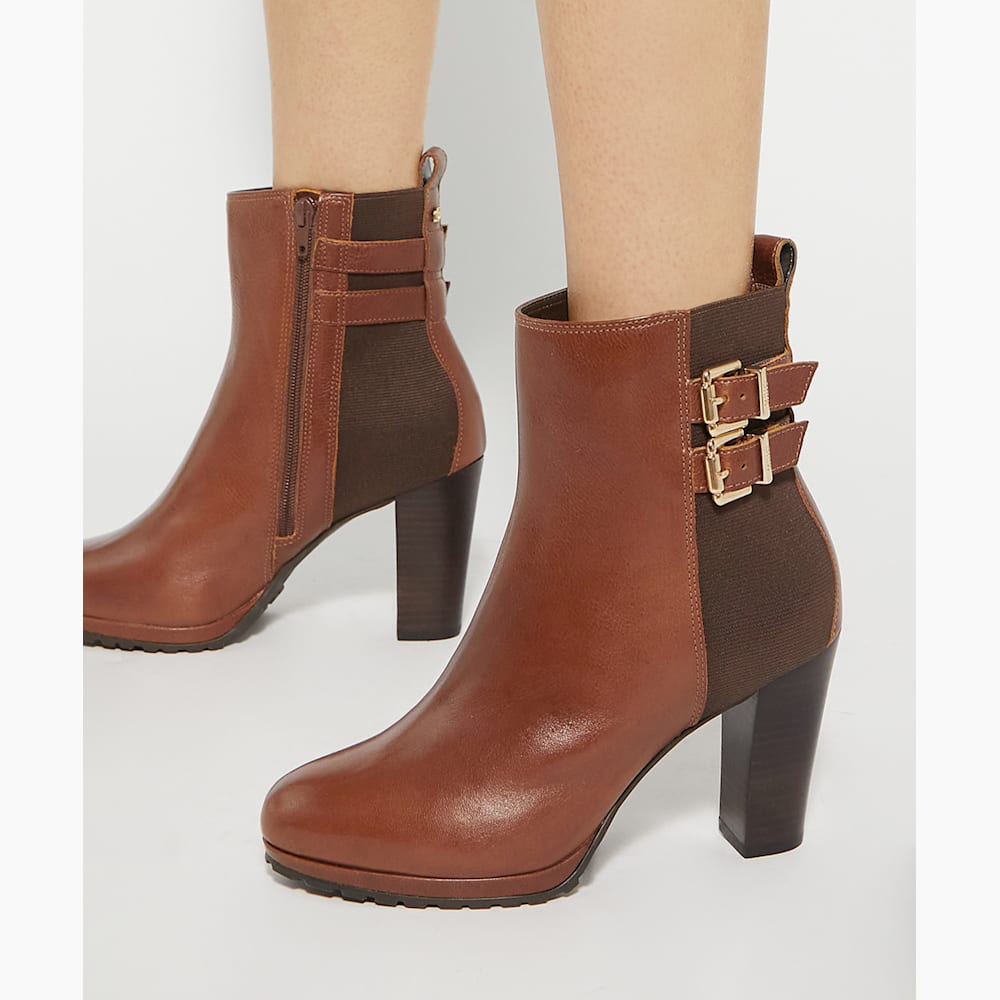 Womens tan heeled boots online