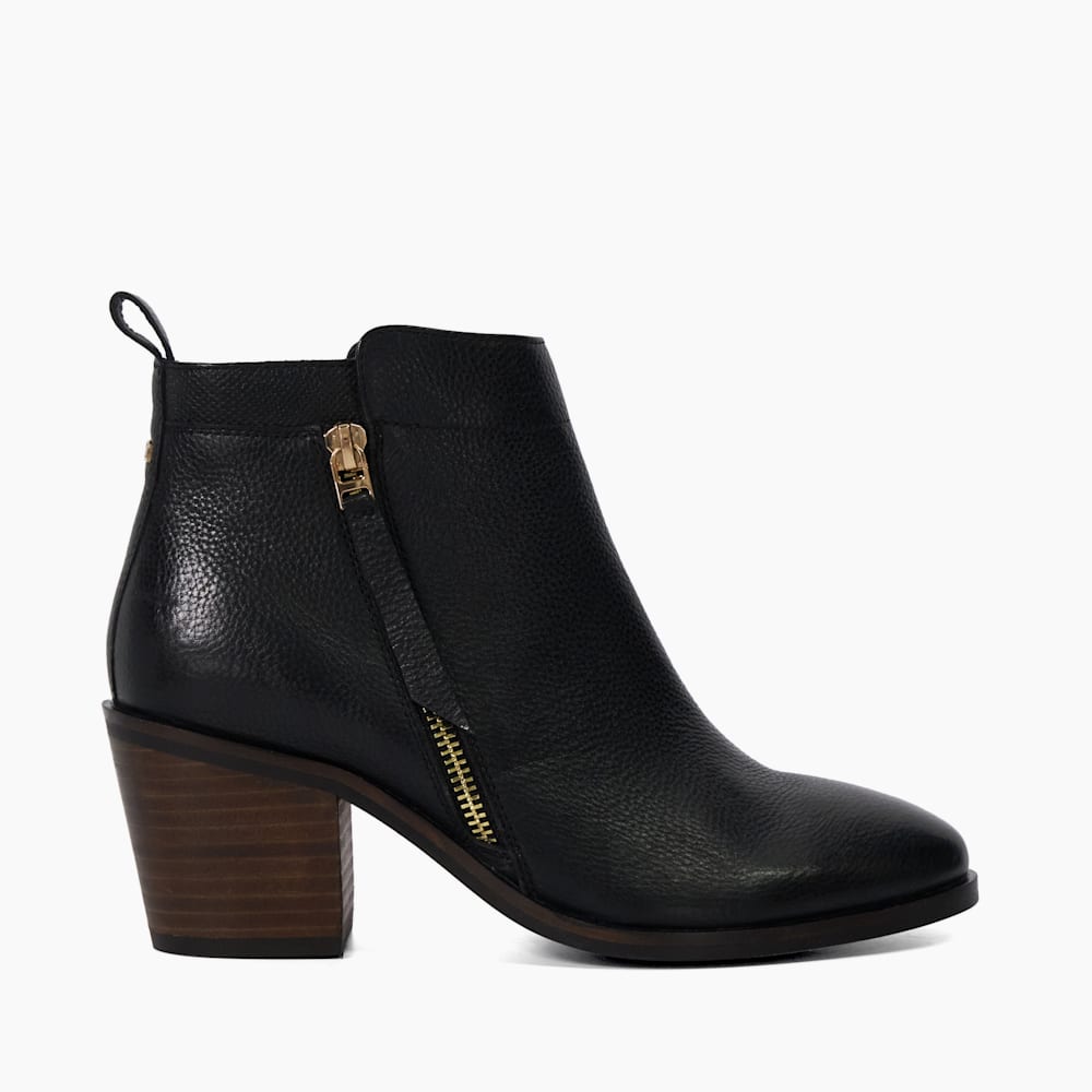 DUNE LONDON Paice アンクルブーツ Paicing Black, Block Heel Side Zip Boots | Dune London