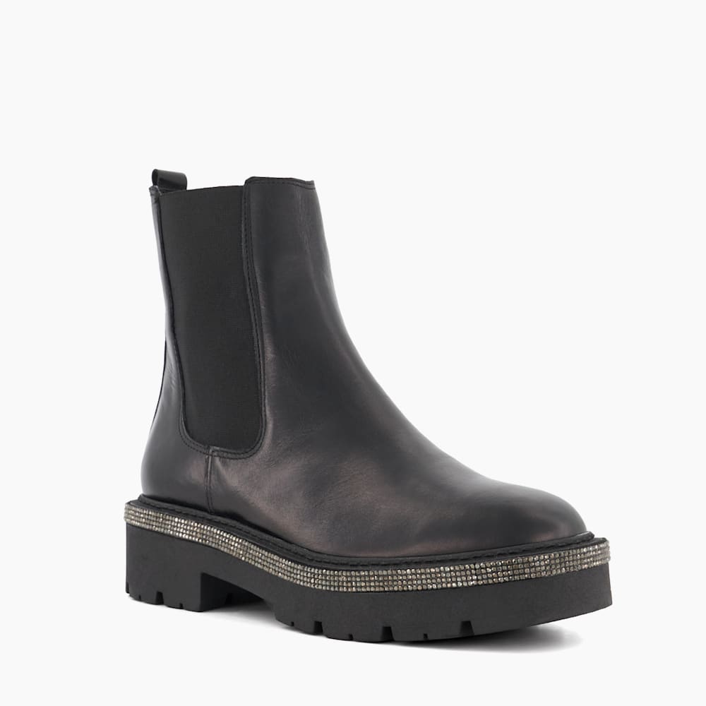 Black diamante chelsea boots discount