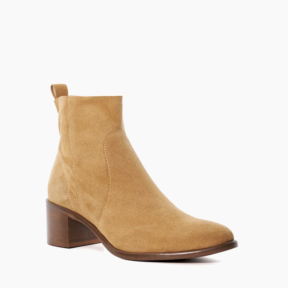 Tan block heel ankle boots sales