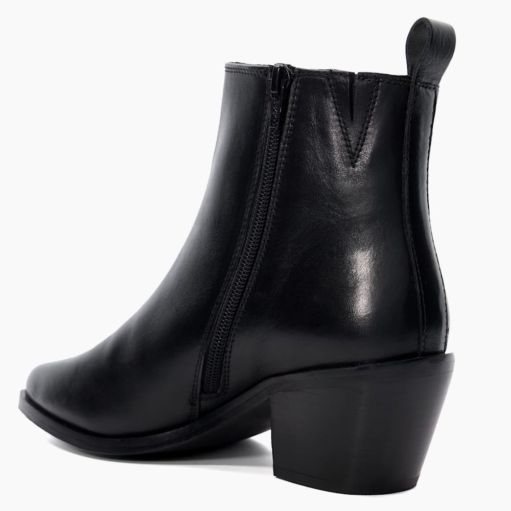 DUNE LONDON Paice アンクルブーツ Paicing Black, Block Heel Side Zip Boots | Dune London