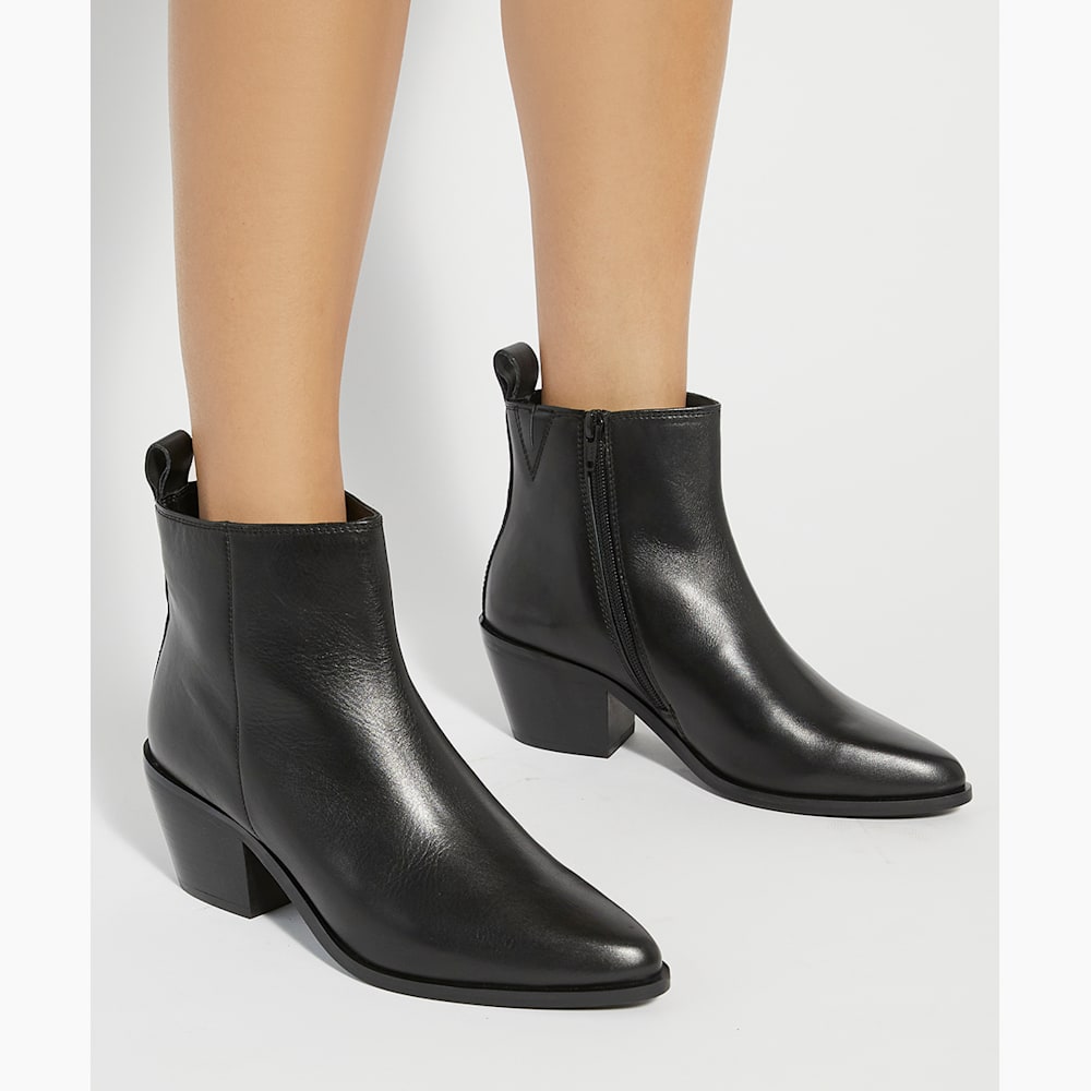 DUNE LONDON Paice アンクルブーツ Paicing Black, Block Heel Side Zip Boots | Dune London