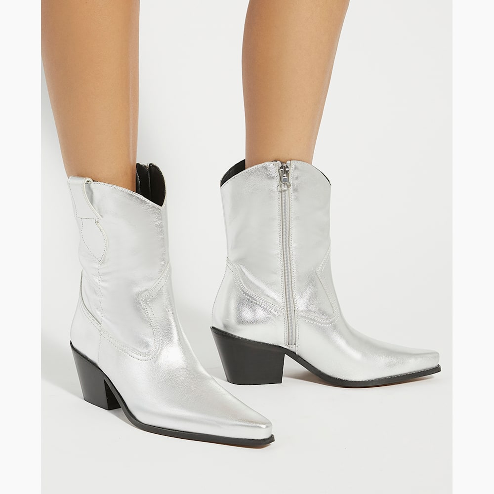 Dune silver boots deals