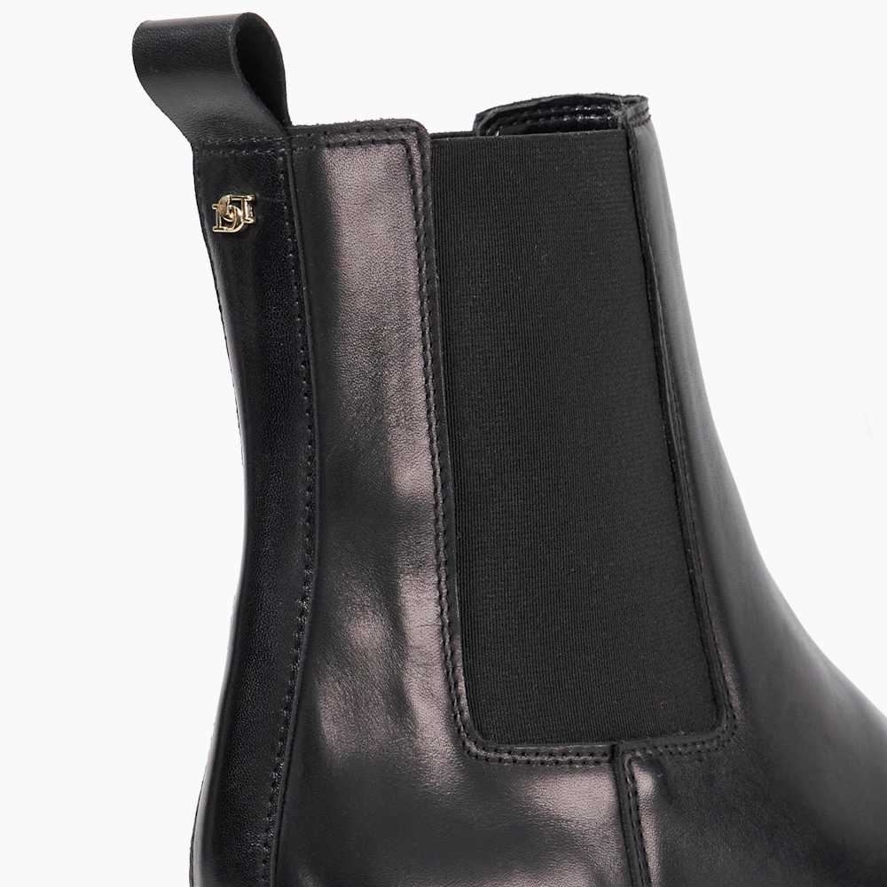 Parkas Black, Chisel Toe Low Heel Chelsea Boots | Dune London