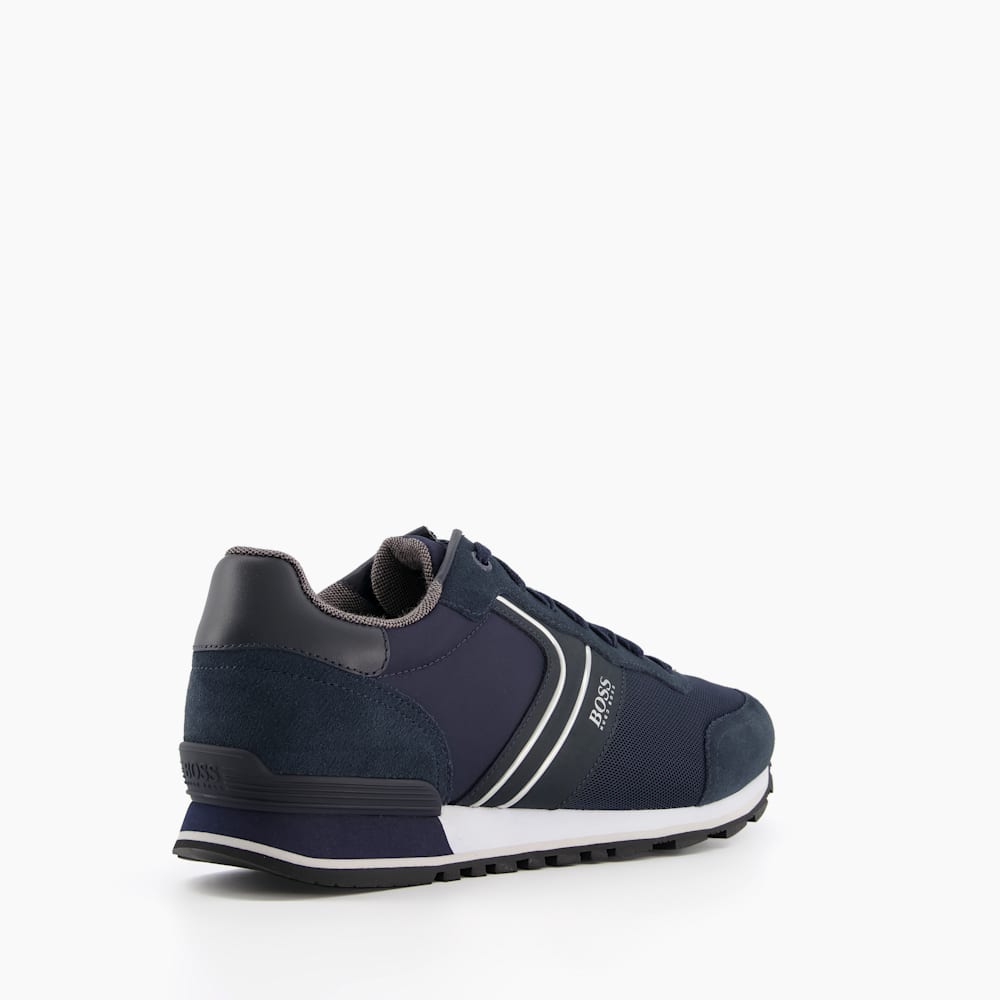 Parkour Runn Navy Lace Up Trainers Dune London