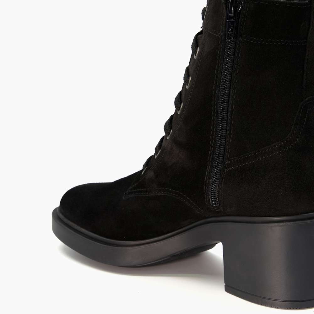 Womens black suede lace up boots outlet