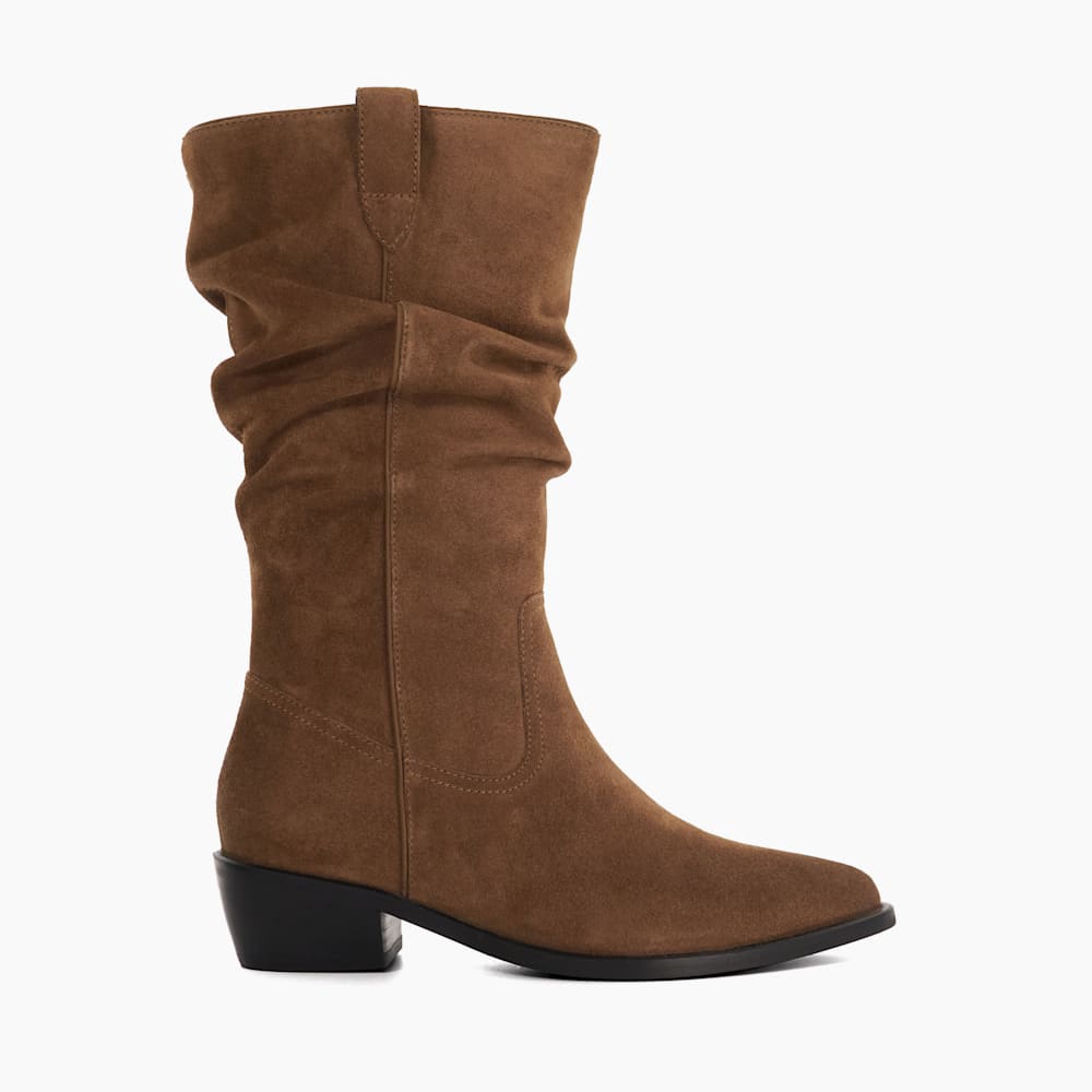 Mid calf western boots hot sale