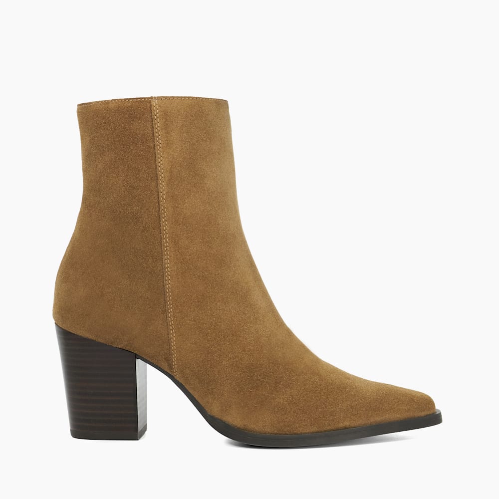Paxten Sand Suede Western Ankle Boots Dune London