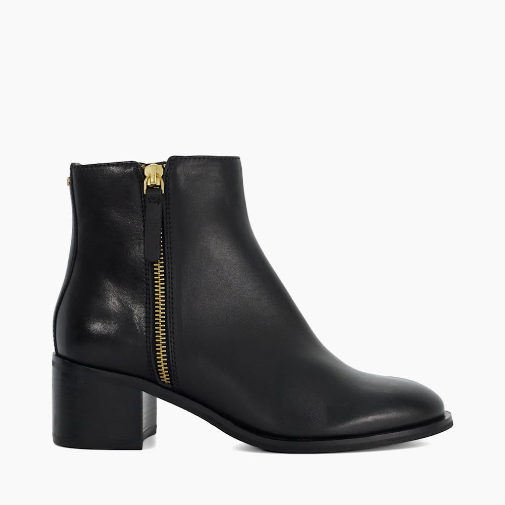 Stacked heel boots top