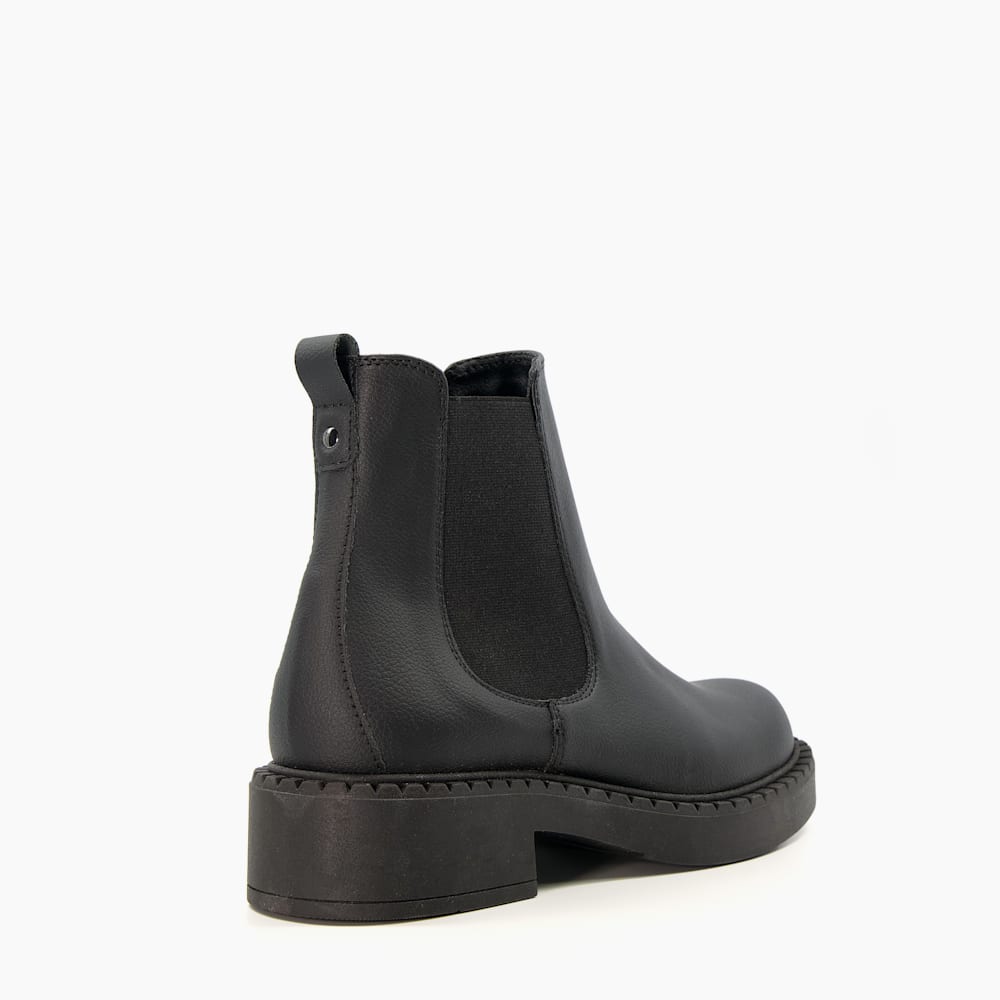 Porcher Black Grape Leather Chelsea Boots Dune London