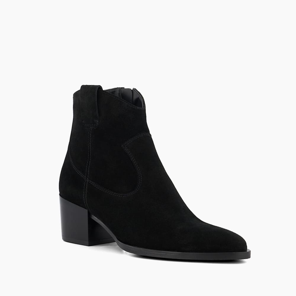 Black suede ankle boots womens 2025