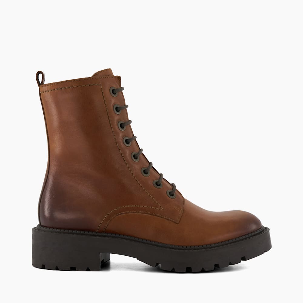 Tan leather lace up boots ladies hot sale