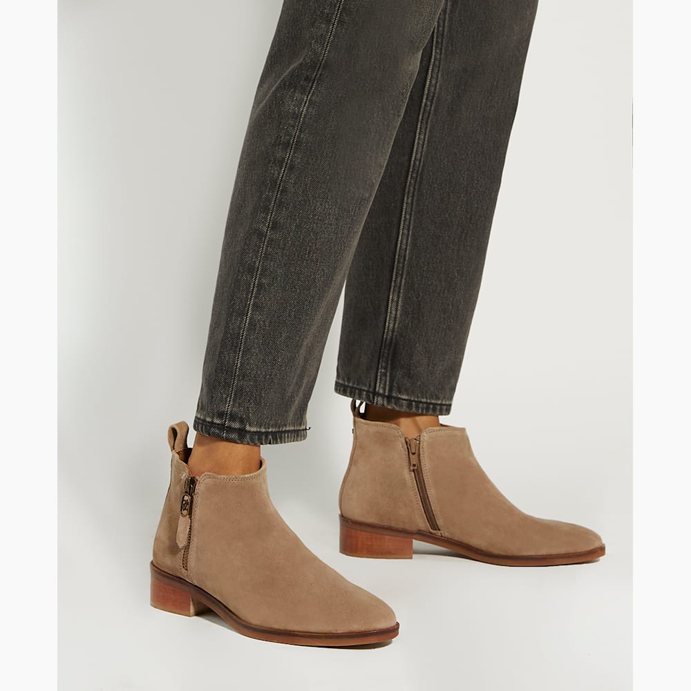 Progress Taupe Suede Ankle Boots Dune London