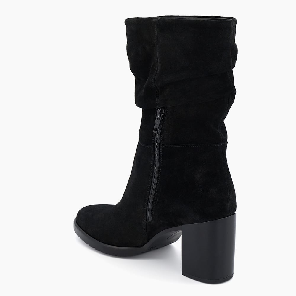 Dune Black Heeled Boots Suede Oona Black Platform Suede Ankle