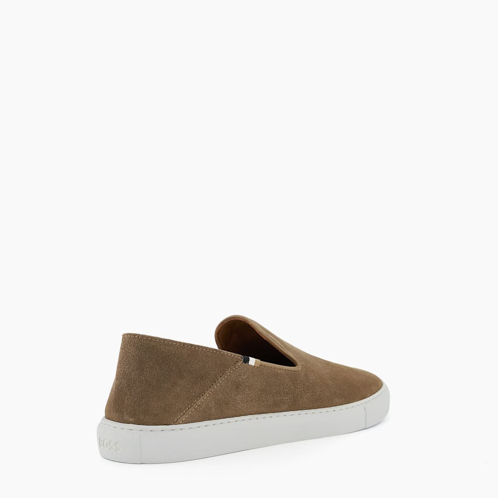 Rey Slon Beige Suede Slip On Shoes Dune London