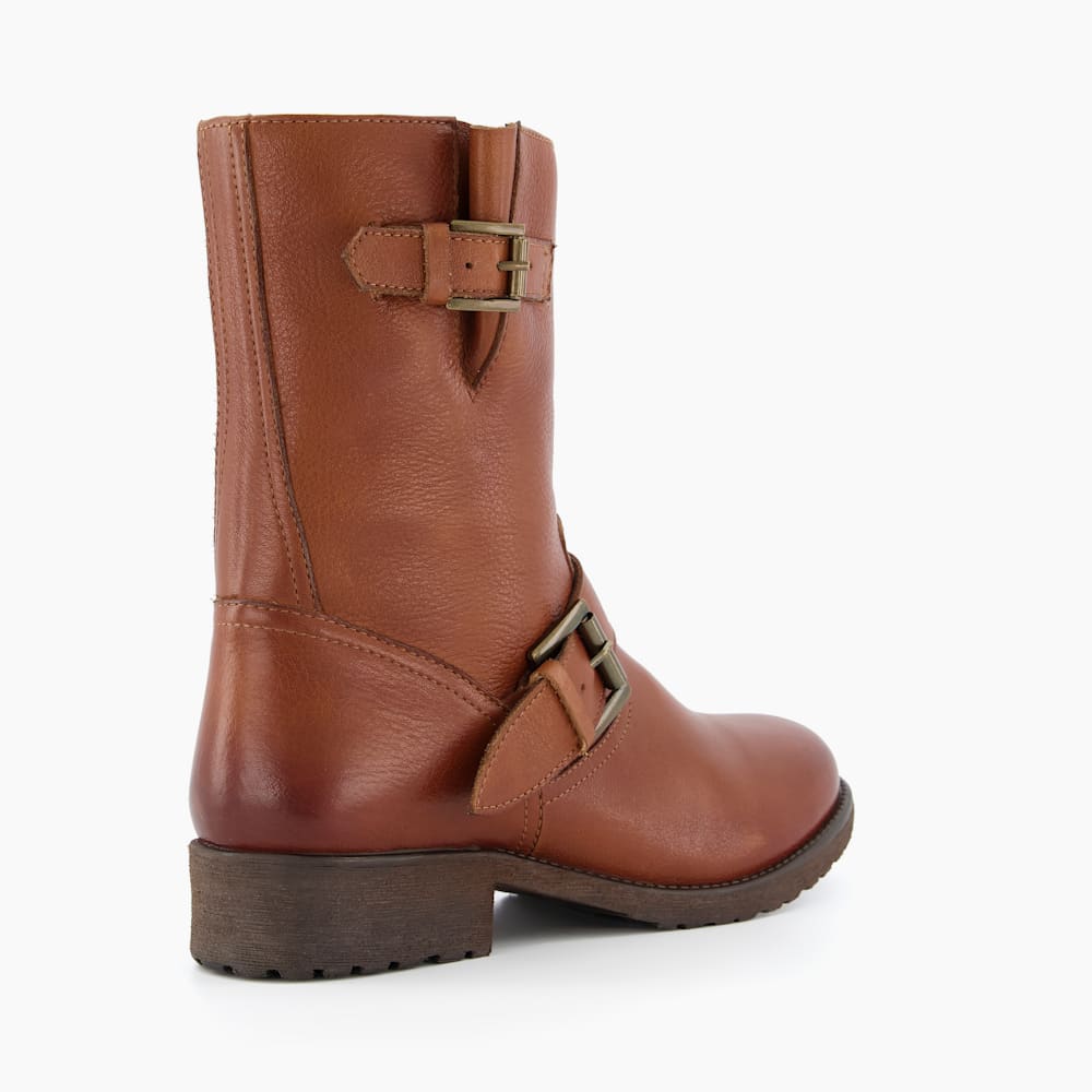 Tan biker boots hotsell