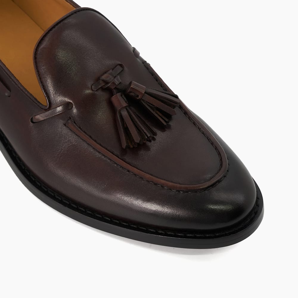 LEATHER TASSEL CHOCOLATE BROWN LEATHER TASSEL CHOCOLATE BROWN
